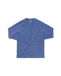 Rhone Crew Neck Long Sleeve T Shirt In Sodalite Heather At Nordstrom