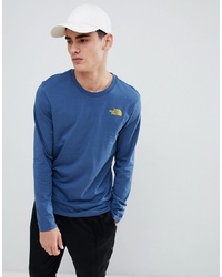 The North Face Long Sleeve Easy T Shirt In Blue