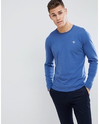 Abercrombie & Fitch Long Sleeve T Shirt With Moose Logo In Blue