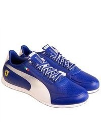 Puma Ferrari Evospeed Low Sf 12 Nm Monaco Blue White Lace Up Sneakers