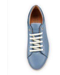 Salvatore Ferragamo Riviera Leather Low Top Sneaker Blue