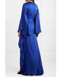 Safiyaa Aurora Hammered Silk Satin Gown