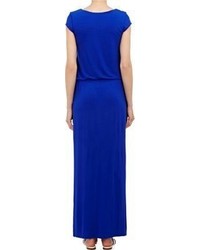 Barneys New York Peasant Maxi Dress Blue Size Na
