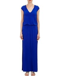 Barneys New York Peasant Maxi Dress Blue Size Na