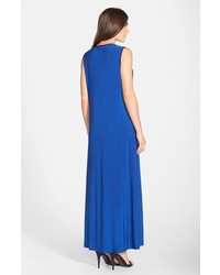 Marc New York By Andrew Marc Piped Jersey Maxi Dress