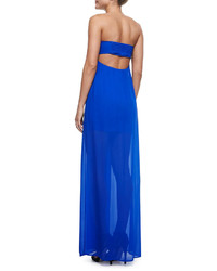 Young Fabulous And Broke Elenor Strapless Sheer Maxi Dress