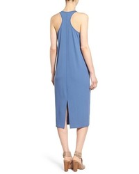 Eileen Fisher The Fisher Project V Neck Jersey Racerback Midi Dress