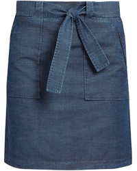 A.P.C. Nairobi Cotton Chambray Mini Skirt