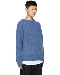 Acne Studios Blue Mohair Dramatic Sweater