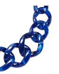 Blue Graduated Link Collar Necklace