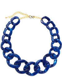 Blue Graduated Link Collar Necklace