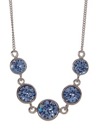 Candela Blue Swarovski Crystal Accented Station Necklace