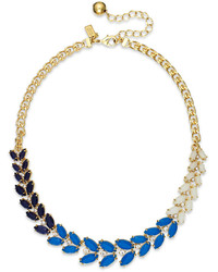 Kate Spade New York Gold Tone Blue Stone Collar Necklace