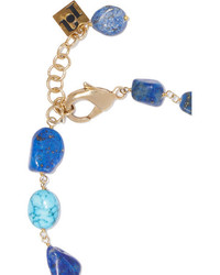 Rosantica Saona Gold Tone Multi Stone Necklace Blue