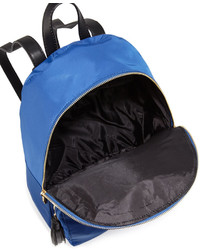 Neiman Marcus Harper Nylon Tassel Backpack Dusk Blue