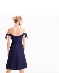 J.Crew Off The Shoulder Strapless Dress With Ties In Faille