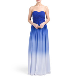 Blue Ombre Evening Dress