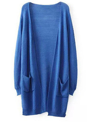 Open Front Blue Cardigan