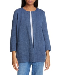 Eileen Fisher Quilted Cotton Linen Jacket