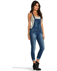 Frankie B. Jeans Hipster Overall With Leather Strap