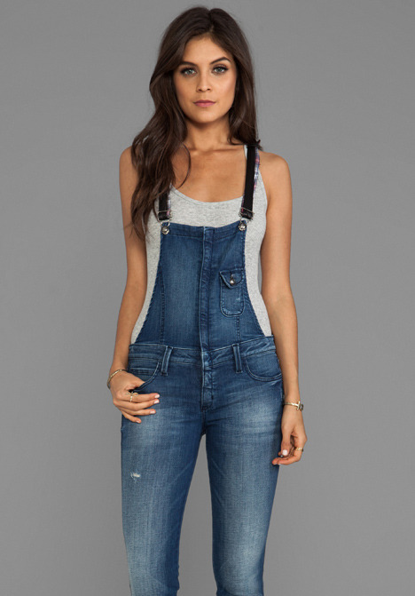 Frankie B. Jeans Hipster Overall With Leather Strap, $305, Revolve  Clothing