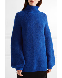 By Malene Birger Balero Knitted Turtleneck Sweater Royal Blue