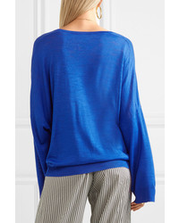 Stella McCartney Twist Front Slub Silk Jersey Sweater