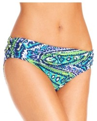 Lauren Ralph Lauren Paisley Print Ruched Bikini Bottom Swimsuit