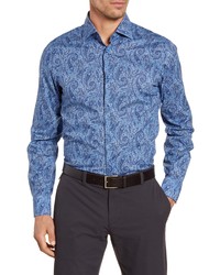 Emanuel Berg Regular Fit Paisley Button Up Shirt