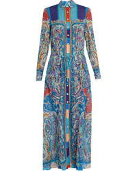 Etro Paisley Print Silk Dress