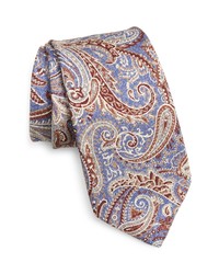 David Donahue Paisley Silk Tie In Blue At Nordstrom