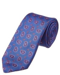 Canali Blue Paisley Silk Tie