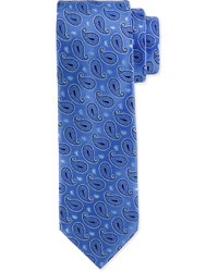 Charvet Paisley Pattern Silk Tie Blue