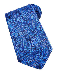 Stefano Ricci Paisley Silk Tie Blue