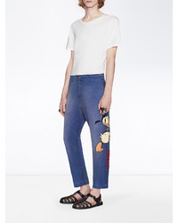 Gucci Denim Pant With Embroideries