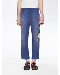 Gucci Denim Pant With Embroideries