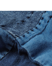 Blue Blue Japan Slim Fit Patchwork Cotton Trousers