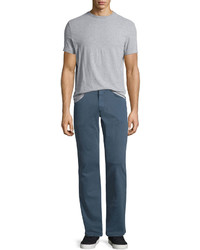 7 For All Mankind Straight Leg Twill Pants Slate