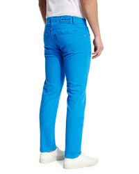 Kiton Twill Five Pocket Pants Capri Blue