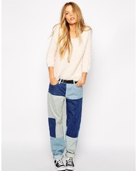 Noisy May Kim Patched Boyfriend Jeans