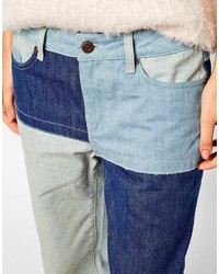 Noisy May Kim Patched Boyfriend Jeans