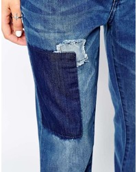 Noisy May Petite Patchwork Straight Fit Jean