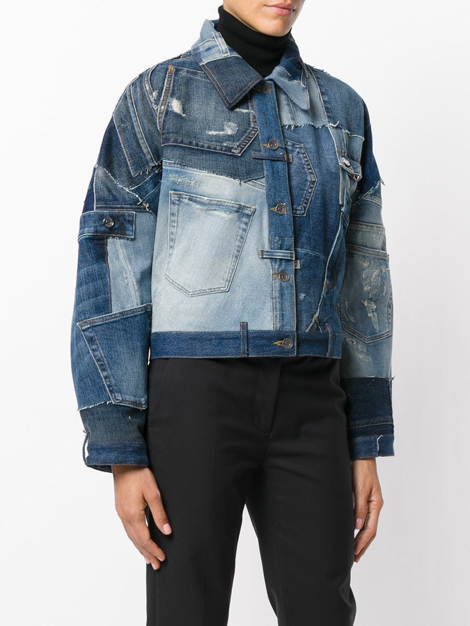 dolce & gabbana patchwork denim jacket