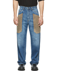 Diesel Blue Brown D Franky Carpenter Straight Jeans