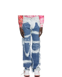Who Decides War by MRDR BRVDO Blue Infusion Jeans