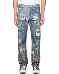Doublet Blue Photo Print Jeans