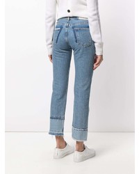 Current/Elliott Cropped Patchwork Jeans