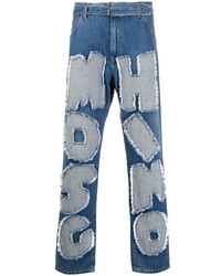 Moschino Cut Out Logo Jeans