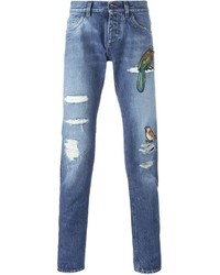 Dolce & Gabbana Bird Patch Jeans