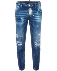 Dsquared2 Hockney Distressed Patchwork Jeans